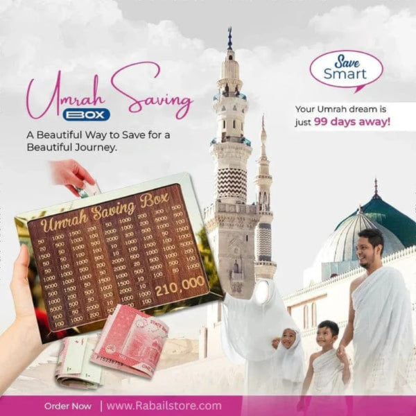 Umrah Saving Box "Journey to Makkah starts here" - Beauty Basket