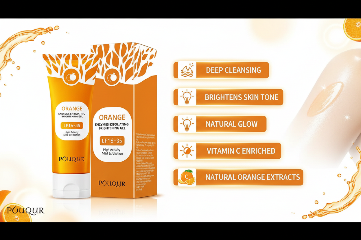 Orange Exfoliating Whitening Gel Product Banner