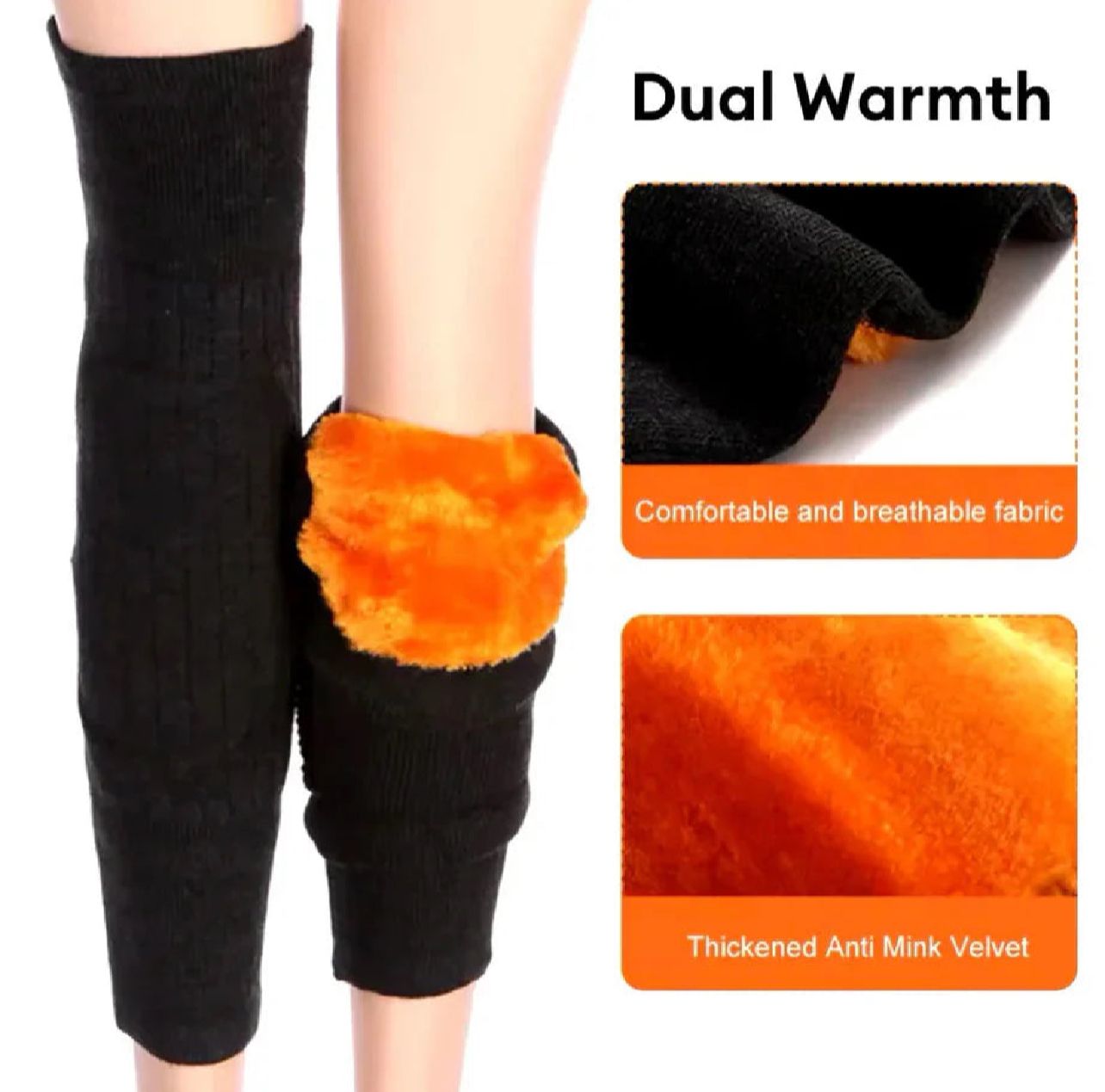 Knee Warmer – Woolen Blend Thermal Leg Warmers (Pair) - Beauty Basket